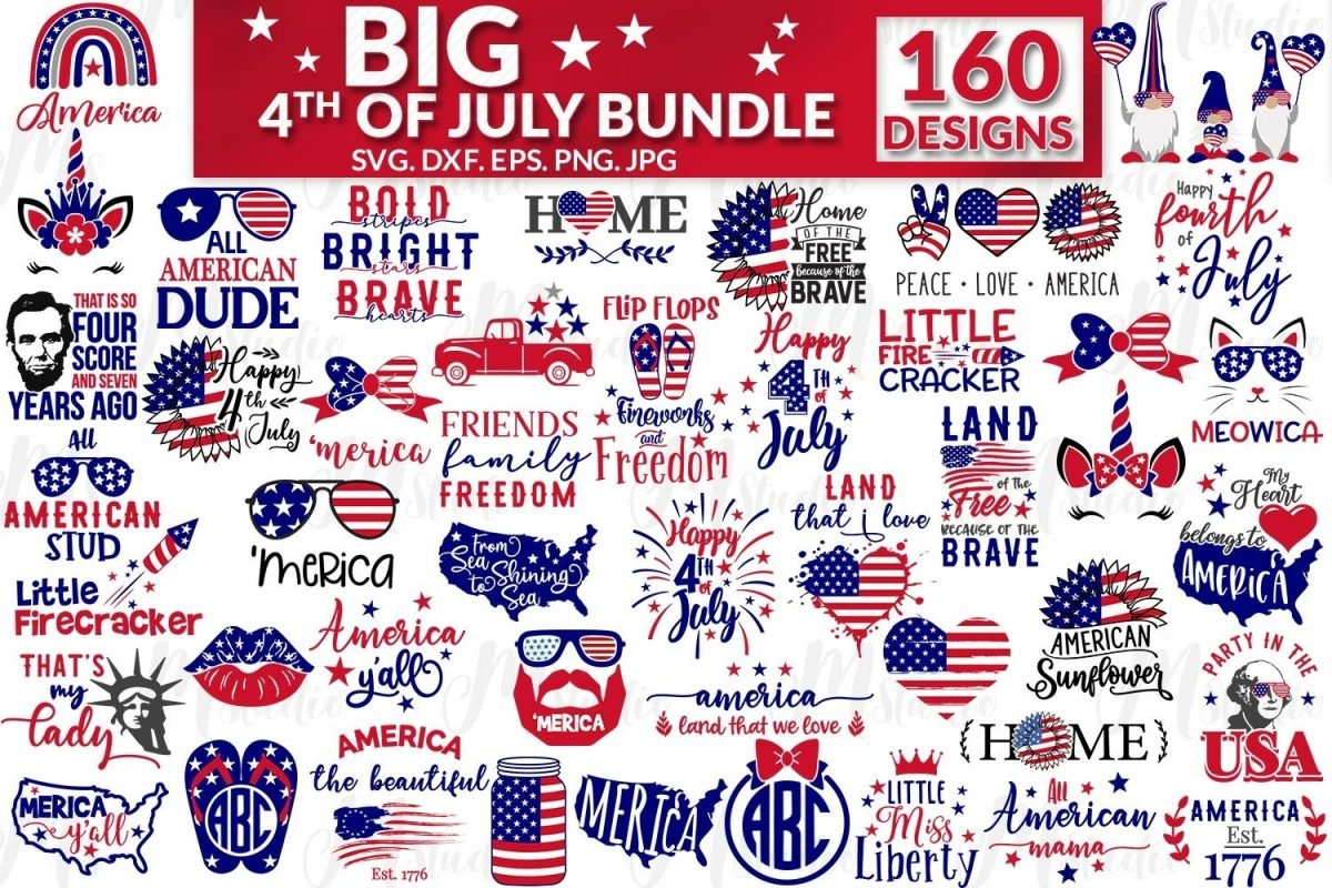 a large collection of patriotic designs