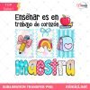 Colorful Maestra Teacher PNG, Fun Teacher Sublimation