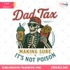 Dad Tax PNG, Funny Skeleton Dad Joke Design, Making Sure It’s Not Poison Clipart, Father’s Day Sublimation for T-shirts & Gifts