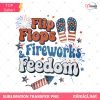 Flip Flops Fireworks & Freedom PNG - Patriotic Summer Design