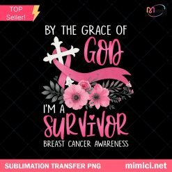 God Survivor Breast Cancer Ribbon PNG - Faithful Pink Ribbon Sublimation