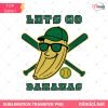 Green Bat PNG - Let's Go Bananas Baseball Clipart