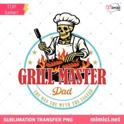 Grill Master Dad PNG, The Man The Myth BBQ Design