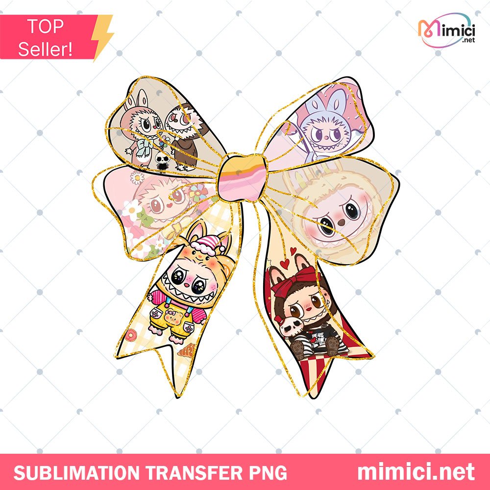 Labubu Frame PNG, Cute Pastel Cartoon Border