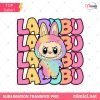 Labubu PNG, Doll Character Neon Png, Trending Pink Cartoon Character Design, Funny Cartoon Monster Png