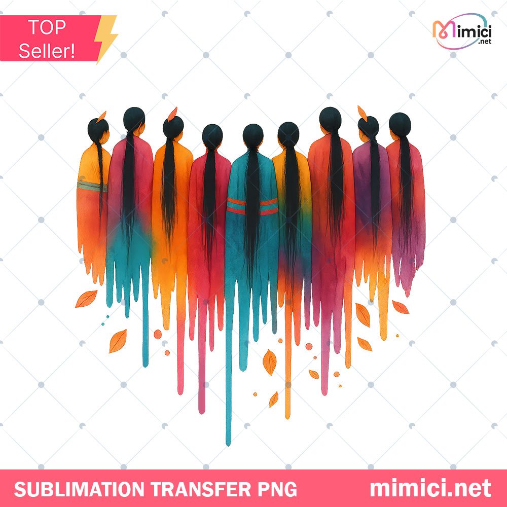 No More Stolen Sisters Native PNG - Indigenous Justice Awareness Art