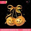 Pumpkin Cherries PNG - Girly Autumn Halloween Watercolor Sublimation