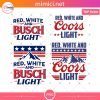 Red White and Busch Light PNG, 4th Of July PNG Digital Download