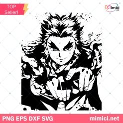 Rengoku Kyojuro Svg, Anime Character Svg, Anime Bundle SVG Digital Download