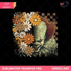 Halloween Pennywise PNG, Retro Killer PNG Sublimation