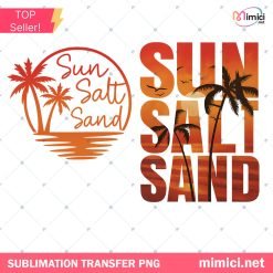 Retro Summer Sun Salt Sand Png, Summer Beach Png , Summer Vibes Vacation Png Sublimation