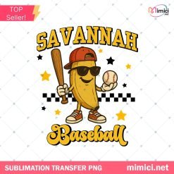 Savannah Baseball Banana PNG - Vintage Savannah Bananas Art