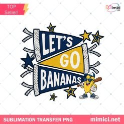 Star Banner PNG - Let's Go Bananas Baseball Design