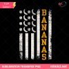 Vertical Bananas Baseball Text PNG - Minimalist Design