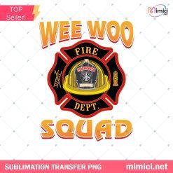 Wee Woo Fire Dept Squad PNG - Kids Fire Truck Squad Design