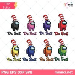 Dr Seuss Among Us Svg, Dr Seuss Svg, Cute Dr Seuss Among Us Character Svg