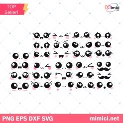 Anime Girl Eyes SVG Bundle, Anime Eyes Svg, Eyes Svg File, Eyelashes svg, Manga eye Svg, Cartoon eyes svg, Svg cut file, Anime Eyes Cricut