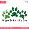 Leopard Green Plaid Dog Svg, Paw Dog Lovers Svg, Happy St Patricks Day Svg