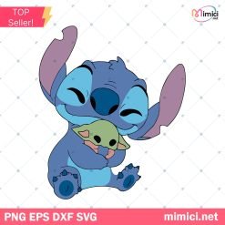 Baby Yoda and Stitch Disney Svg, Baby Yoda Disney Ears Svg