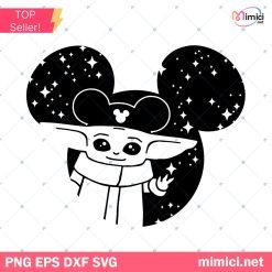 Mickey Baby Yoda Star Wars Svg, Baby Yoda SVG