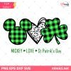 Mouse Love St Patricks Day SVG, Love Clover Print for t-shirt, Patricks Day SVG for lucky day