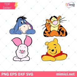 Winnie the Pooh SVG, Pooh Cut File, Pooh Cricut file,Tigger svg, Eeyore svg, piglet svg, Pooh svg