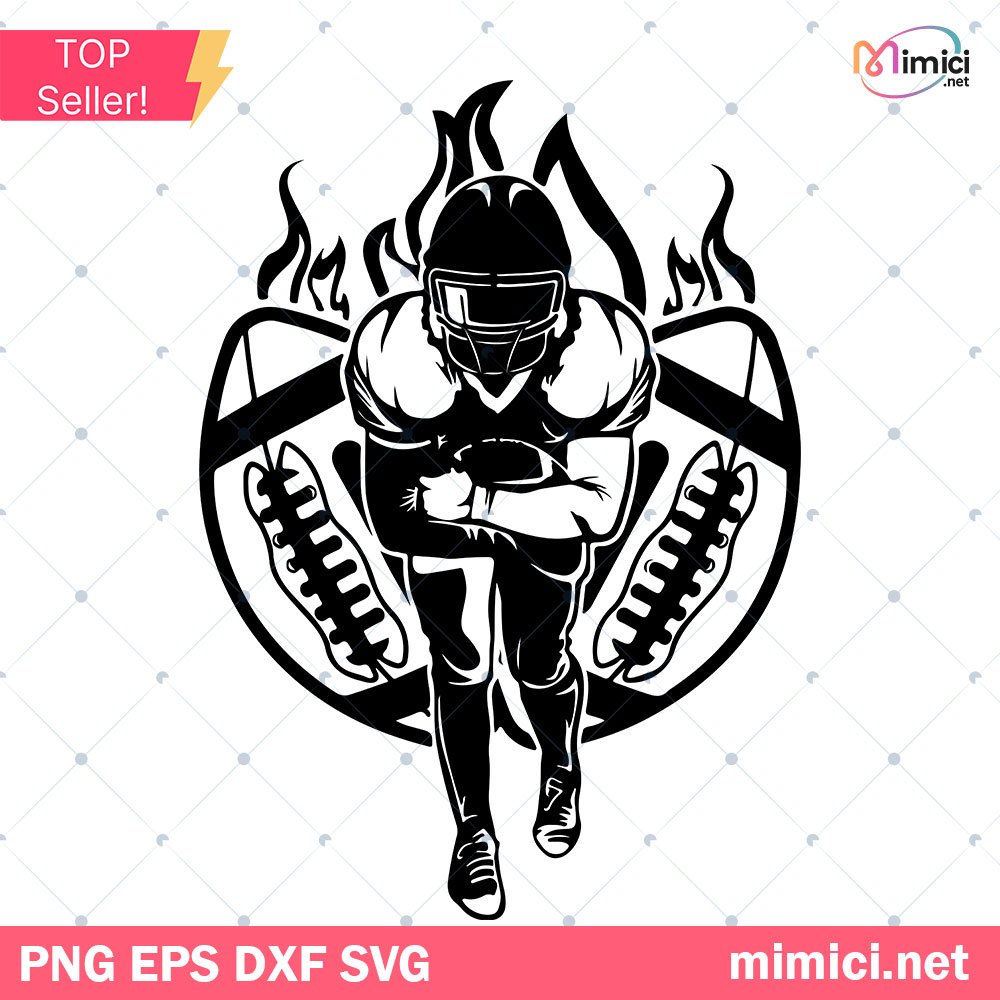 Football Player SVG, Football Player PNG, Football Cutfile