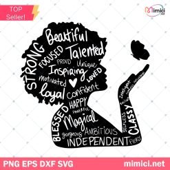 Black Girl Butterfly SVG, Black Woman SVG, Black Lives Matter, Afro Lady Woman SVG