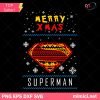 Merry Xmas Superman Christmas SVG, Superman Logo Ugly Christmas Sweaters SVG PNG DXF EPS Cricut