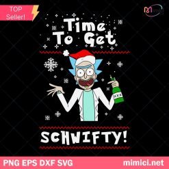 Rick And Morty Time To Get Schwifty Christmas SVG PNG DXF EPS Designs For Shirts
