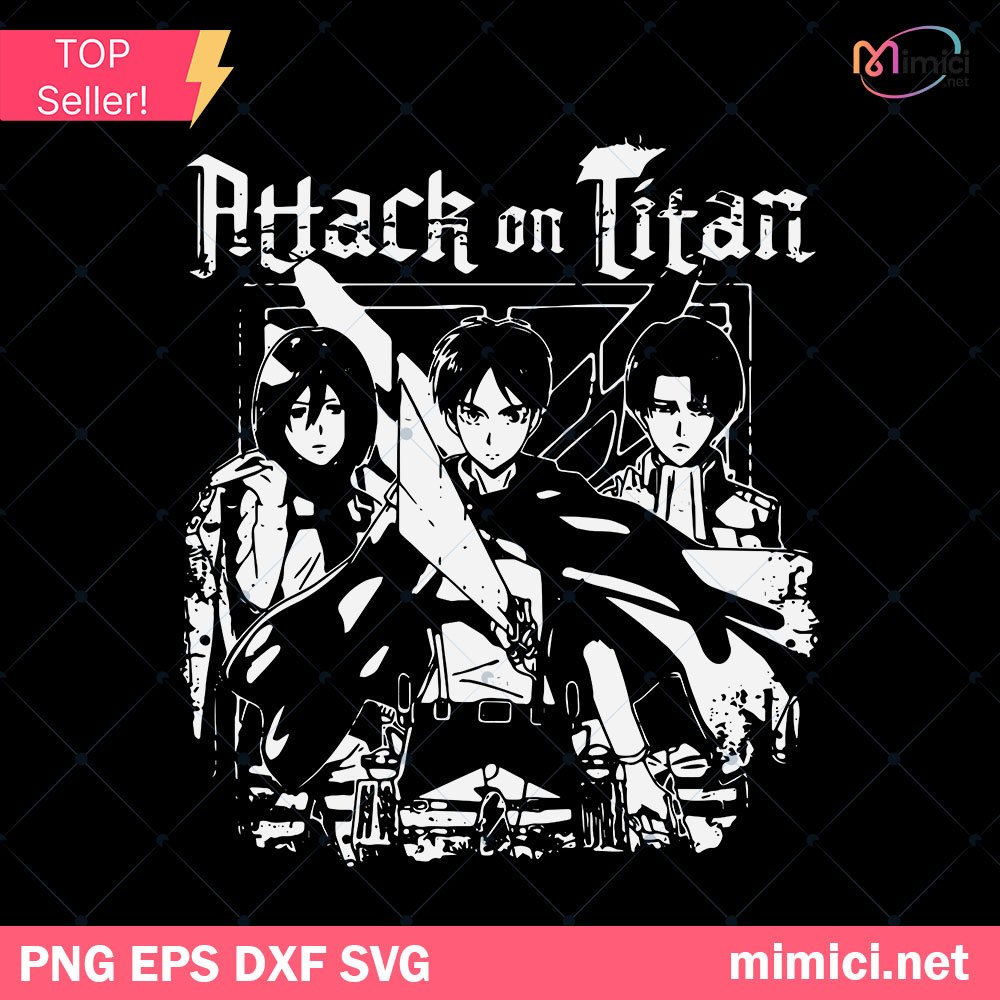 Attack On Titan Svg, Aot Svg, Singeki No Kyojin Svg, Levi Svg, Attack On Titan Anime Svg Png Dxf Eps, Cut File For Silhouette, Eren Svg, Mikasa Svg