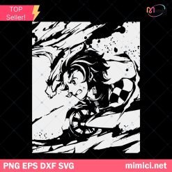 Kimetsu No Yaiba Tanjiro Anime Character Svg, Anime Character Svg, Anime Bundle SVG Digital Download