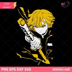 Zenitsu Agatsuma Anime Demon Slayer Svg, Kimetsu no Yaiba Svg, Anime Demon Svg