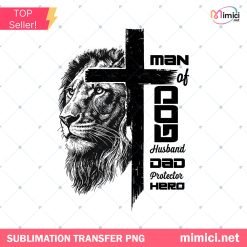Man of God PNG, Christian Religious Shirt Design for Men