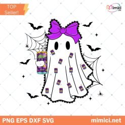 Cute Ghost Halloween Png, Little Ghost Drink, Spooky Season Png, Funny Ghost Png