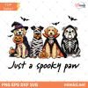 Dog Halloween Just a Spooky Paw Png