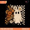 Floral Fall Ghost Boho Halloween Autumn PNG