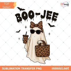 Halloween Boo-Jee Ghost Leopard PNG