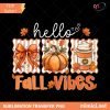 Hello Fall Vibes PNG, Pumpkin Coffee
