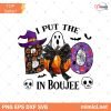 I Put The Boo in Boujee Png, Coquette Halloween PNG