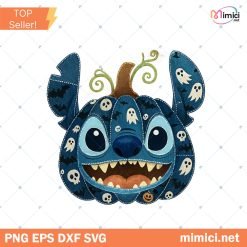 Retro Blue Alien Cartoon Pumpkin Png, Preppy Fall Floral Movie Character Pumpkin Png