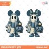 Retro Halloween Floral Cartoon Mouse Couple Png, Disney Couple Png