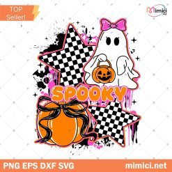 Retro Spooky Ghost PNG, Cute Halloween PNG