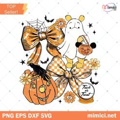 Vintage Halloween Pooh Ghost Coquette Png, Spooky Season Png