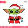Baby Yoda Christmas SVG, Star Wars Christmas SVG, Baby Yoda Santa Hat SVG, Baby Yoda Santa Claus SVG