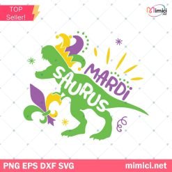 Mardi Saurus SVG, Mardi Dinosaur SVG, Dinosaur SVG, Mardi Gras Svg