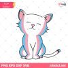 Transgender SVG, Cute Transgender Pride Cat Vintage SVG
