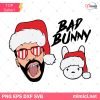 Bad Bunny SVG Bundle, Bad Bunny Santa Claus Hat SVG, Bad Bunny Christmas SVG