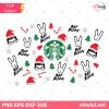 Christmas Bad Bunny Starbucks Cup SVG, Bad Bunny Christmas SVG, Christmas Starbucks Cold Cup SVG