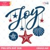 Christmas Beach SVG, Joy Sea Shell Ornament SVG, Joy SVG